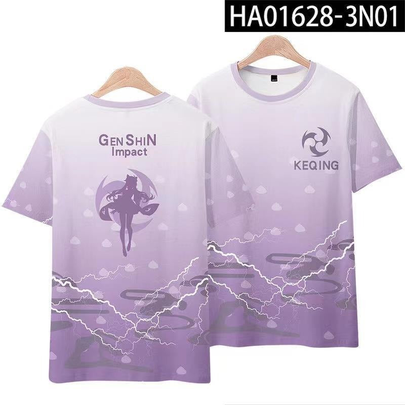 Genshin Impact Short-sleeved T-shirt Tingni Kuaiyu Pain Clothes Summer Animation Cos Clothes