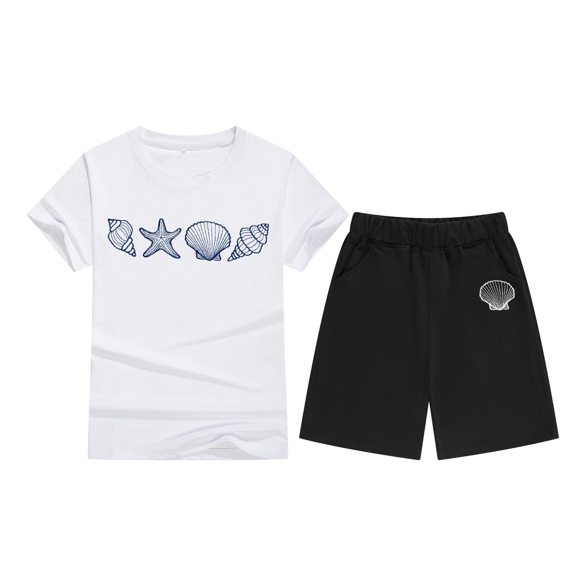 Cotton T-Shirt Short Sleeve Candy Color Comfortable Kids Round Neck Tee Printed Picture Pattern Embroidered Print