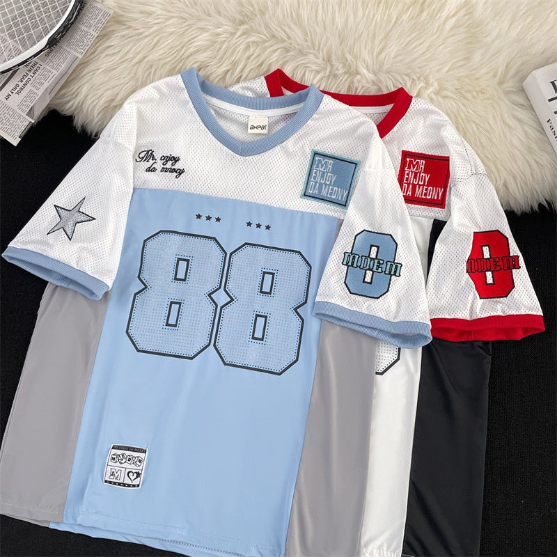 V-neck niche design rugby clothes