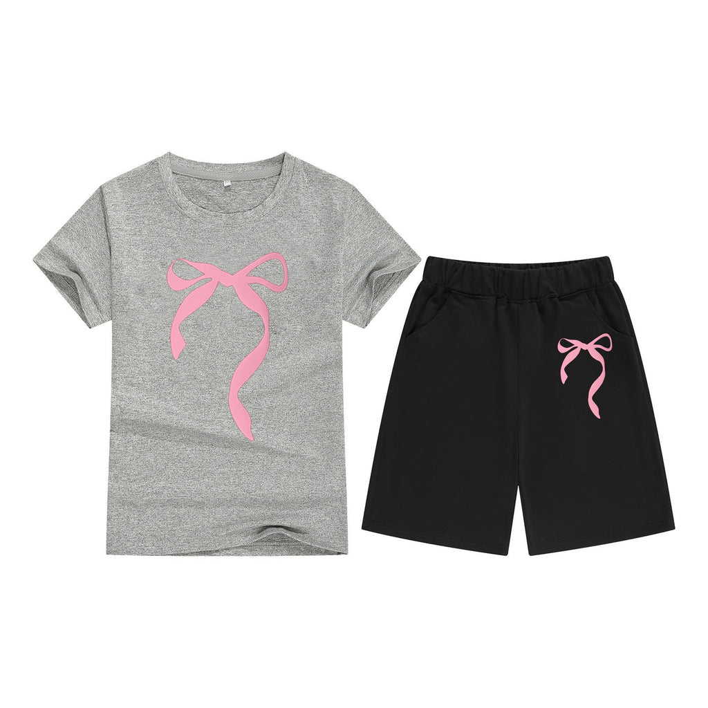 Cotton T-Shirt Short Sleeve Candy Color Comfortable Kids Round Neck Tee Printed Picture Pattern Embroidered Print