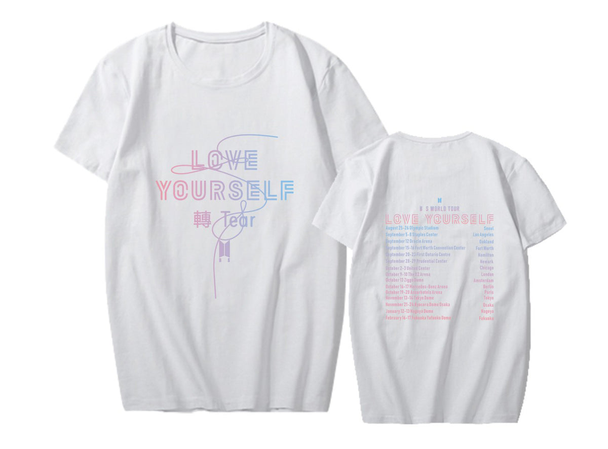 BTS LOVE YOURSELF tour around the support clothes with the same short-sleeved T-shirt