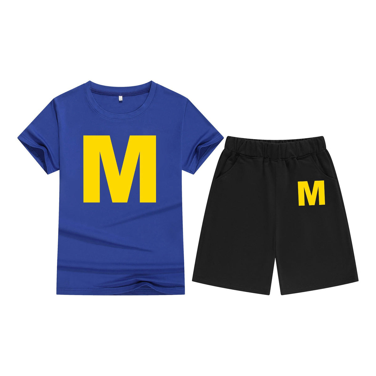 Cotton T-Shirt Short Sleeve Candy Color Comfortable Kids Round Neck T-Shirt Printed Pattern Embroidery