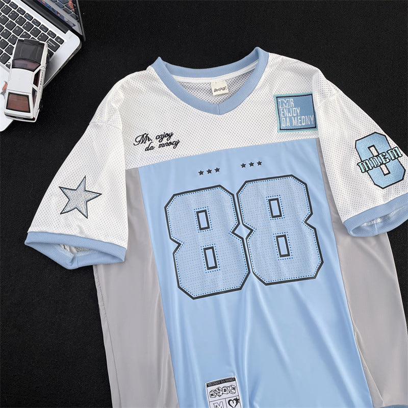 V-neck niche design rugby clothes