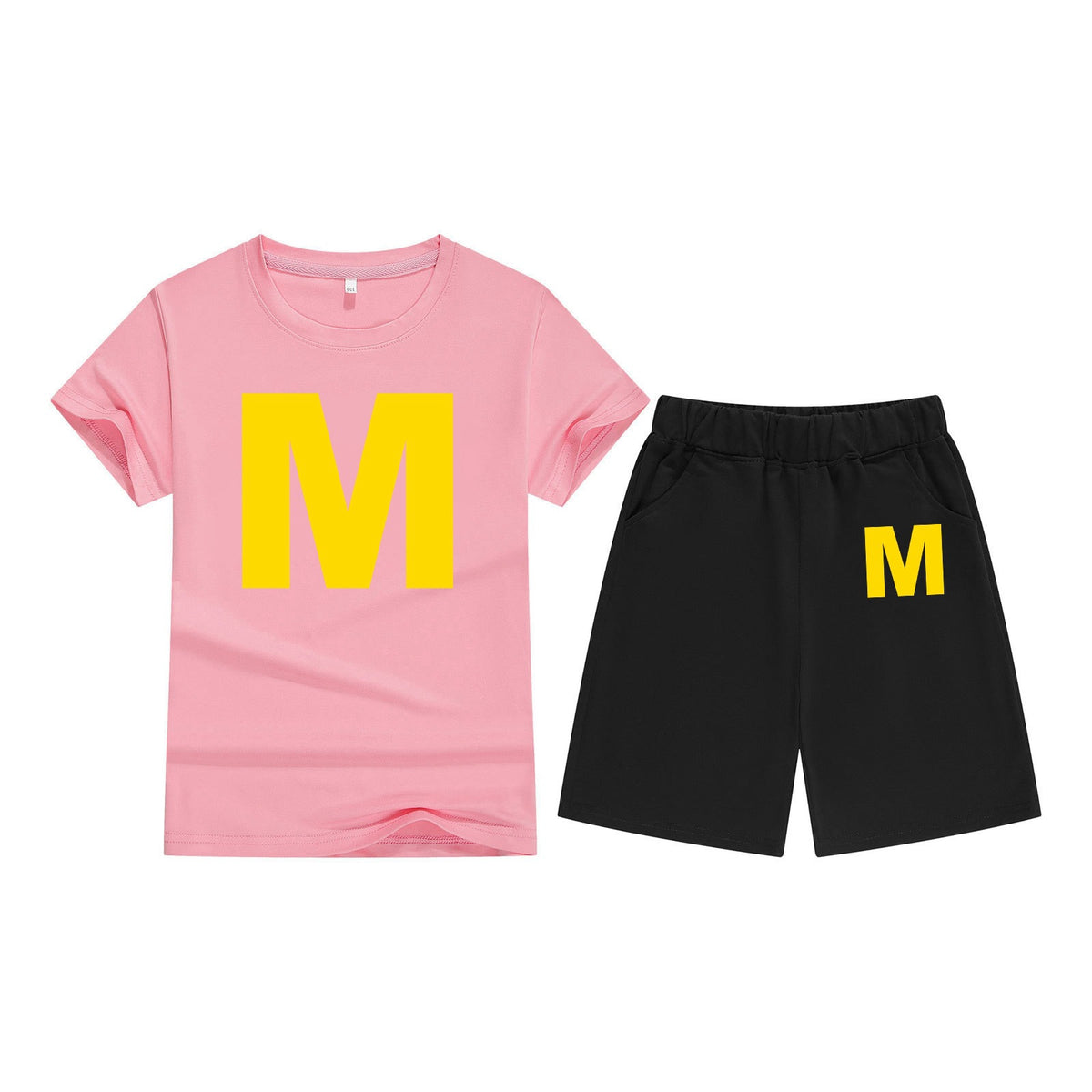 Cotton T-Shirt Short Sleeve Candy Color Comfortable Kids Round Neck T-Shirt Printed Pattern Embroidery