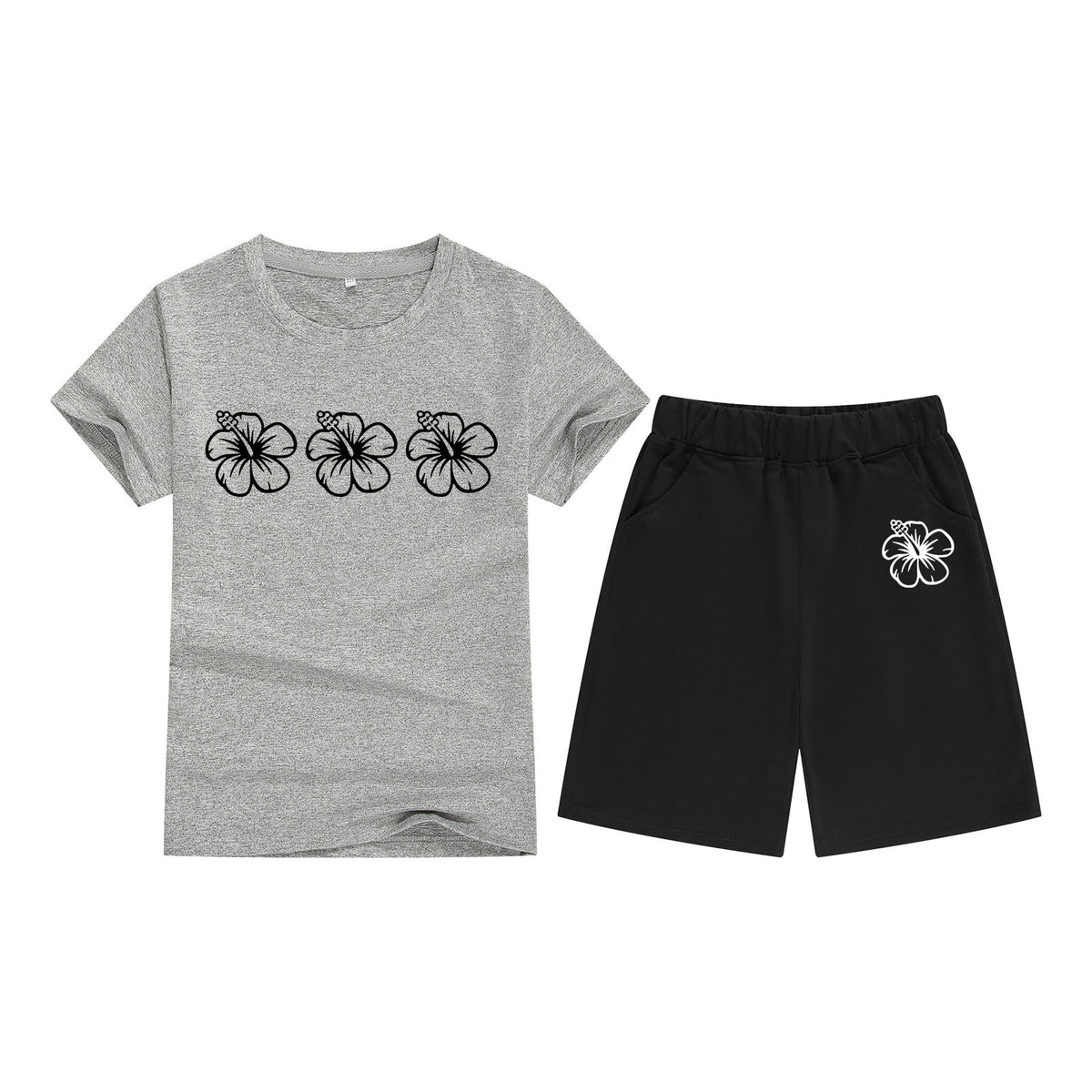 Cotton T-Shirt Short Sleeve Candy Color Comfortable Kids Round Neck Tee Printed Picture Pattern Embroidered Print