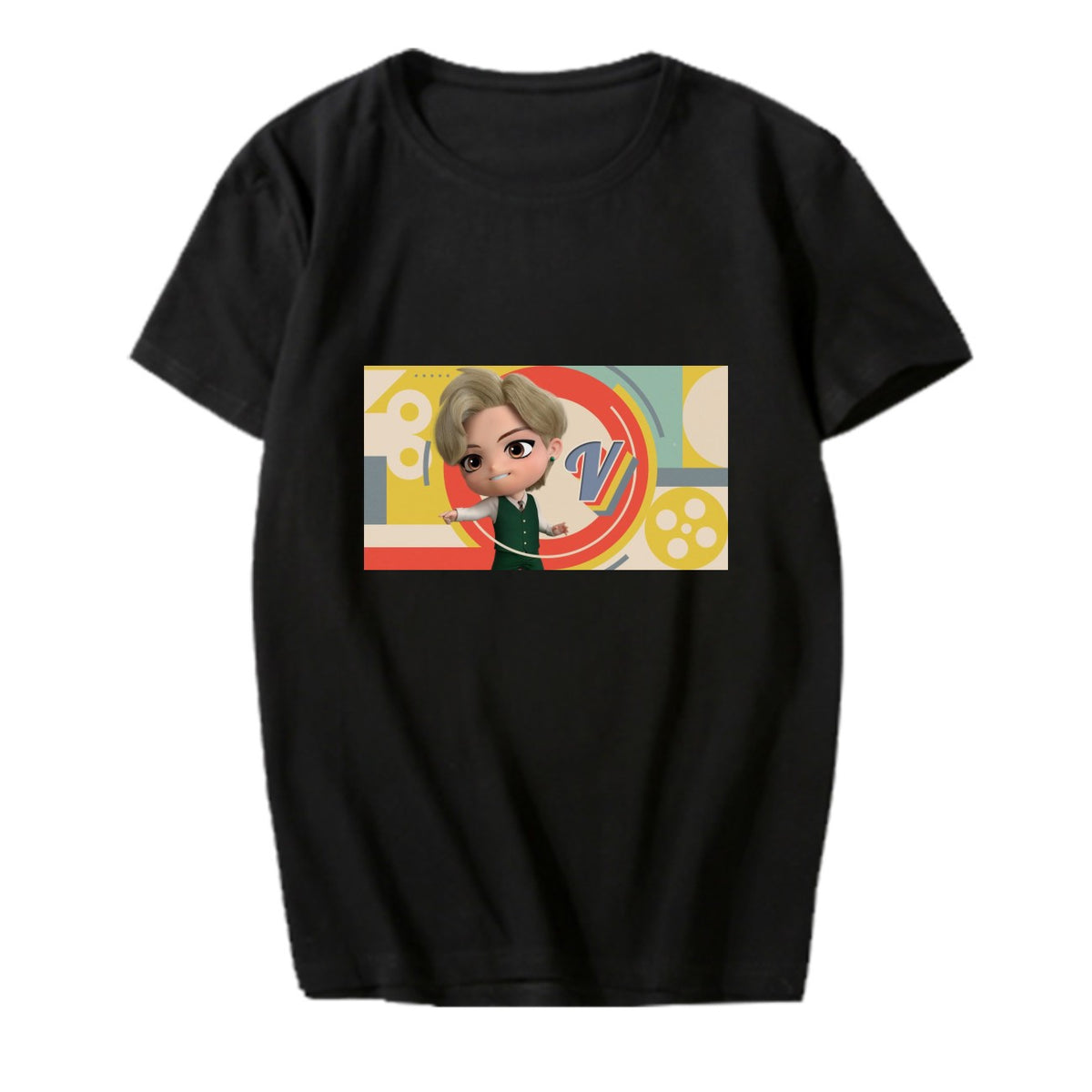 Bulletproof Youth League Dynamite Cartoon Q Version Anime Surrounding Support Clothes With The Same Short-Sleeved T-Shirt For Women