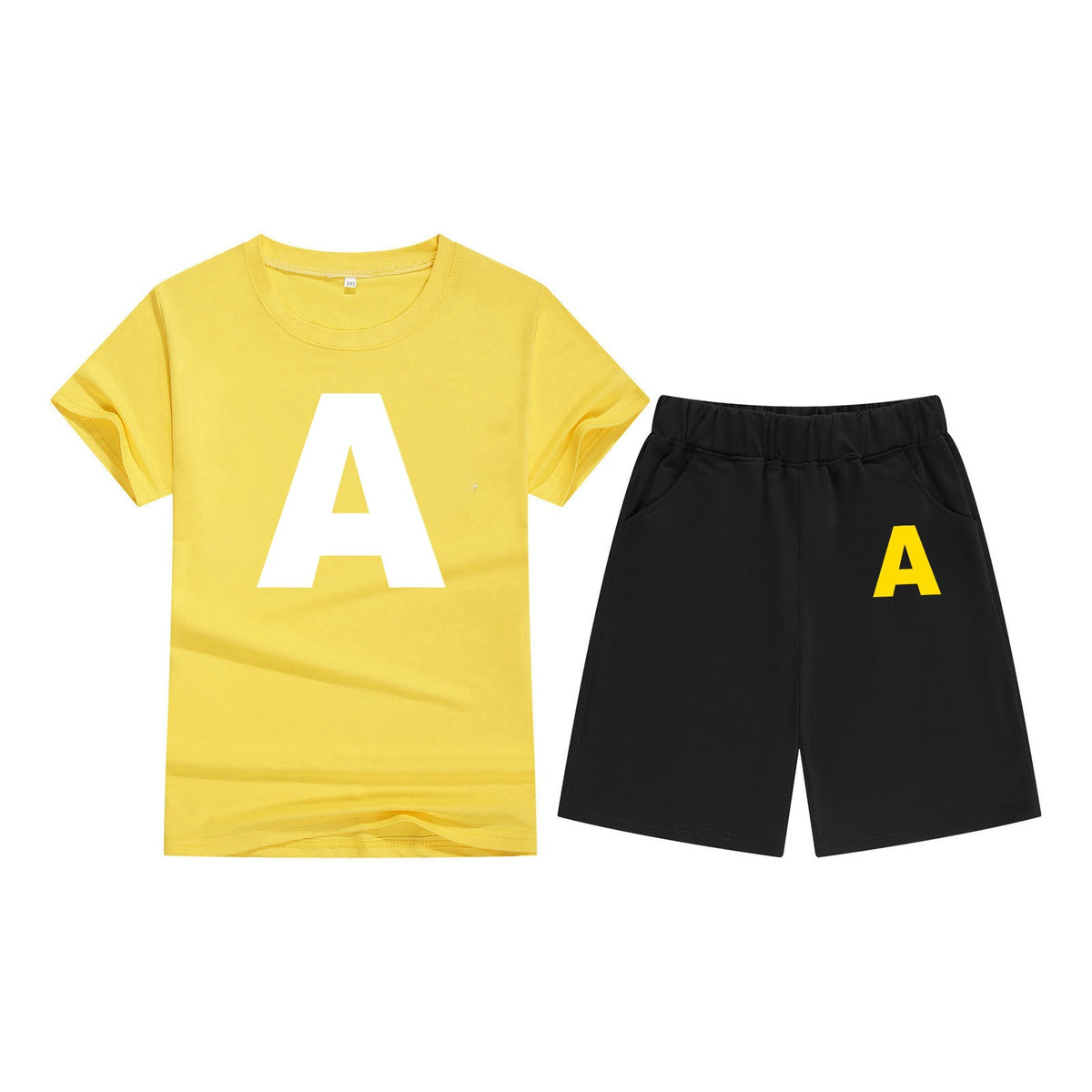 Children's Cotton T-Shirt Short Sleeve Candy Color Comfortable Kids Round Neck T-Shirt Printed Pattern Embroidery