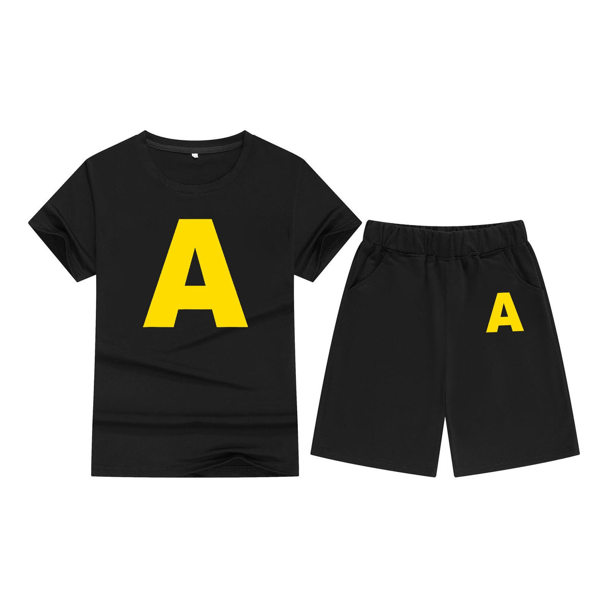 Children's Cotton T-Shirt Short Sleeve Candy Color Comfortable Kids Round Neck T-Shirt Printed Pattern Embroidery