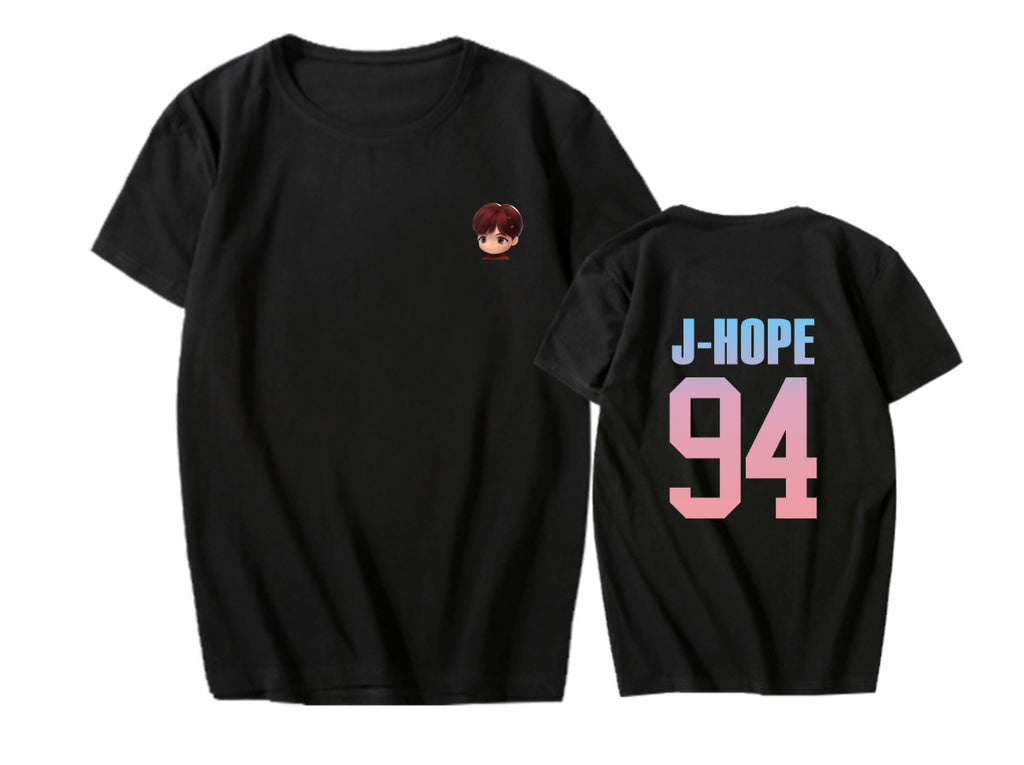 Bulletproof Youth League Anime Cartoon Cute Version Short-Sleeved T-Shirt Men's And Women's Tops Summer Clothes