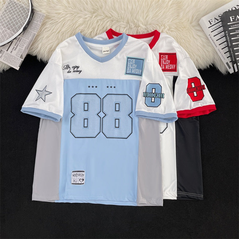 V-neck niche design rugby clothes