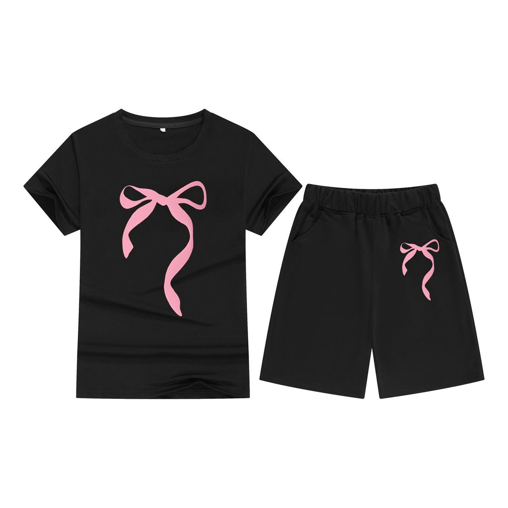 Cotton T-Shirt Short Sleeve Candy Color Comfortable Kids Round Neck Tee Printed Picture Pattern Embroidered Print