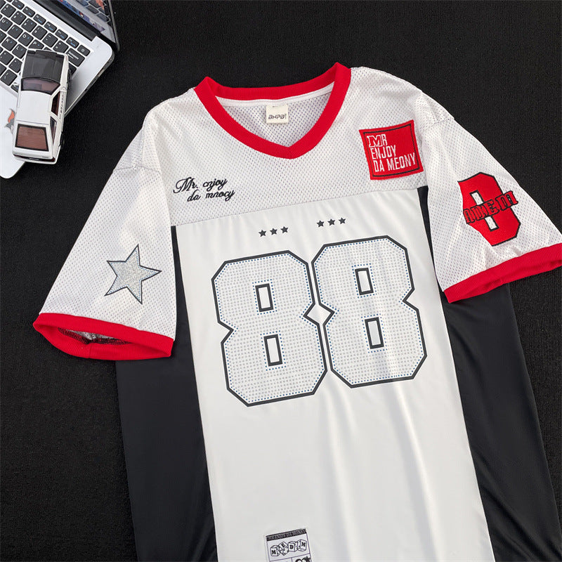 V-neck niche design rugby clothes