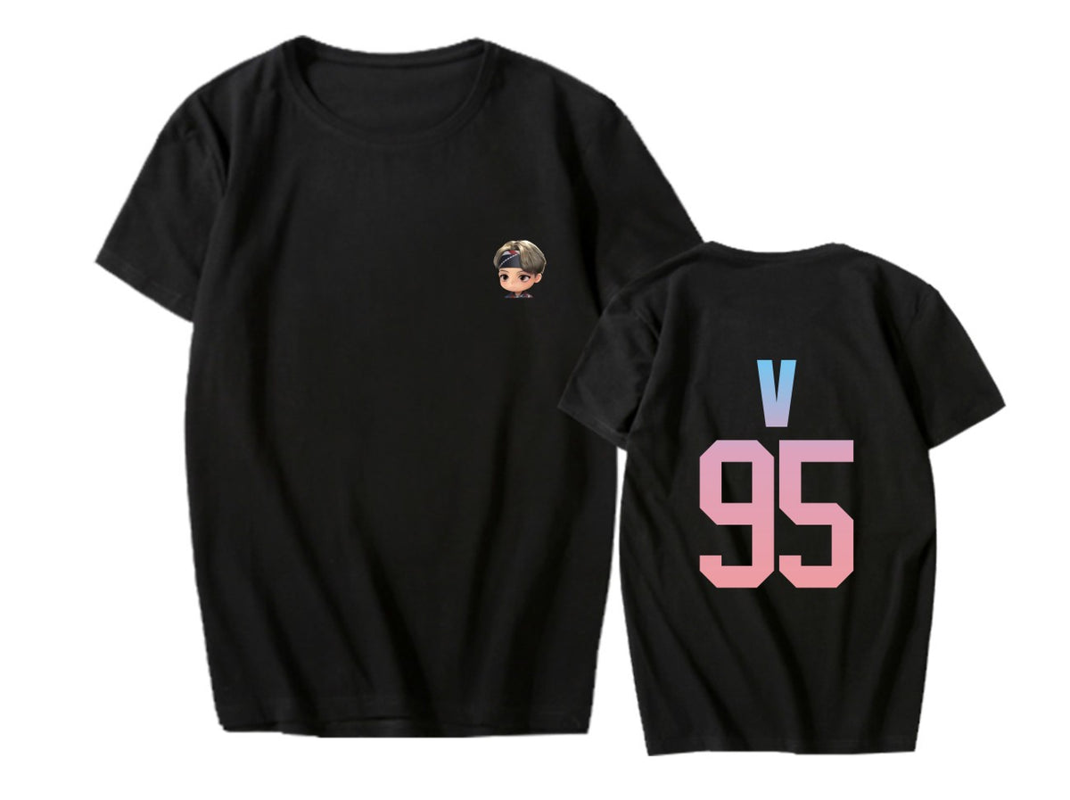 Bulletproof Youth League Anime Cartoon Cute Version Short-Sleeved T-Shirt Men's And Women's Tops Summer Clothes