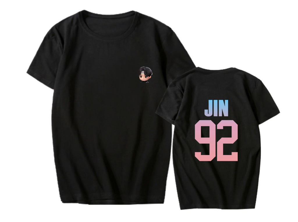Bulletproof Youth League Anime Cartoon Cute Version Short-Sleeved T-Shirt Men's And Women's Tops Summer Clothes